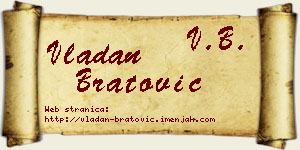 Vladan Bratović vizit kartica